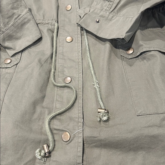 Hayden Embroidered Utility Jacket olive green Size 2x Cinch waist Snap Closure - Picture 6 of 8